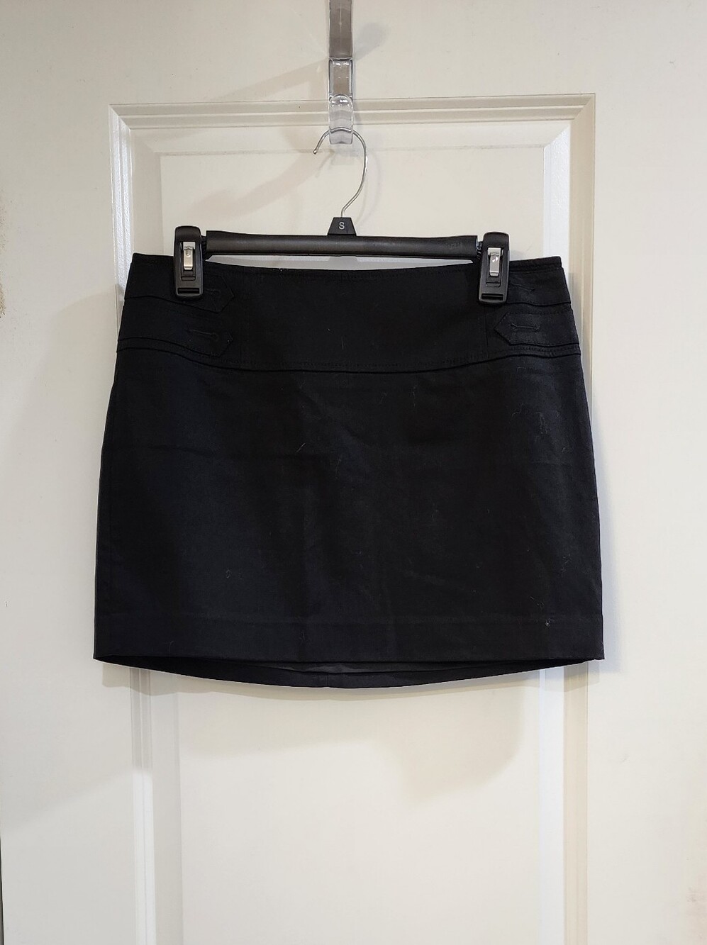 Express Black Mini Skirt - Clean A-Line